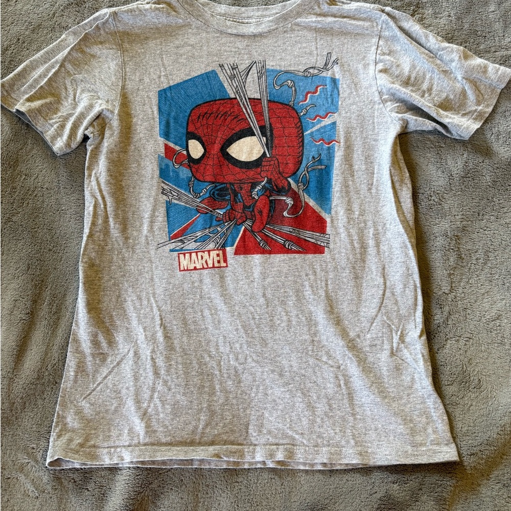 Boys Size Large Funko Gray Marvel Spider-Man Graphic Tee